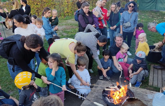 Lagerfeuer mit Stockbrot