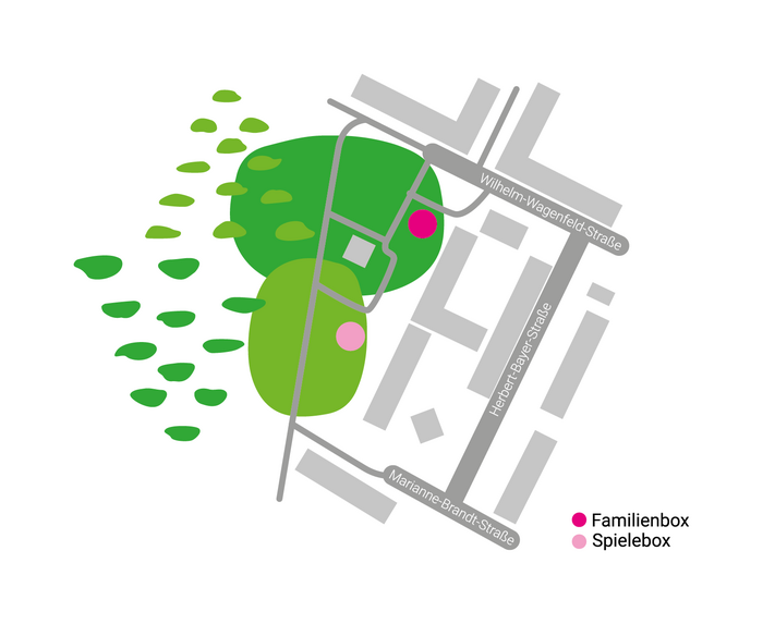 Lageplan des Familienzentrums Parkstadt Schwabing